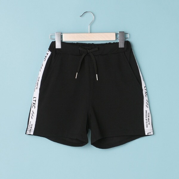 吸水速乾 サイドロゴラインカットショートパンツ