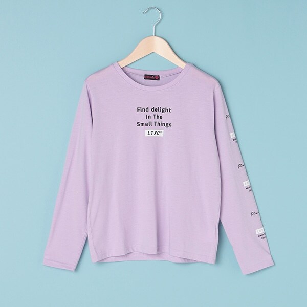 袖プリントTシャツ