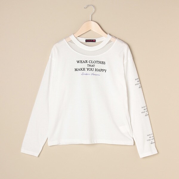 衿チュールロゴTシャツ