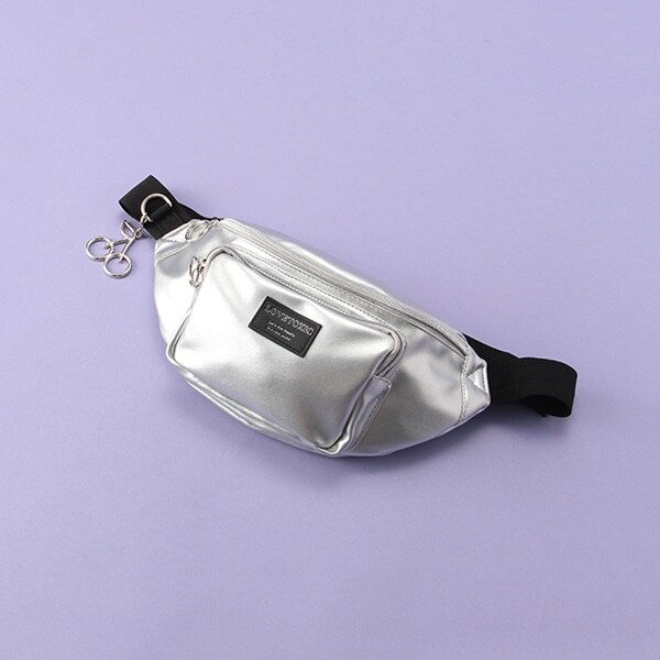 チェリーチャームつき合皮ウエストバッグ