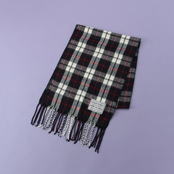 チェック柄マフラー