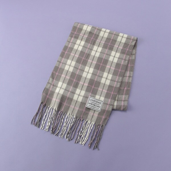 チェック柄マフラー