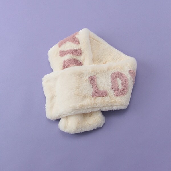 ロゴフェイクファーマフラー