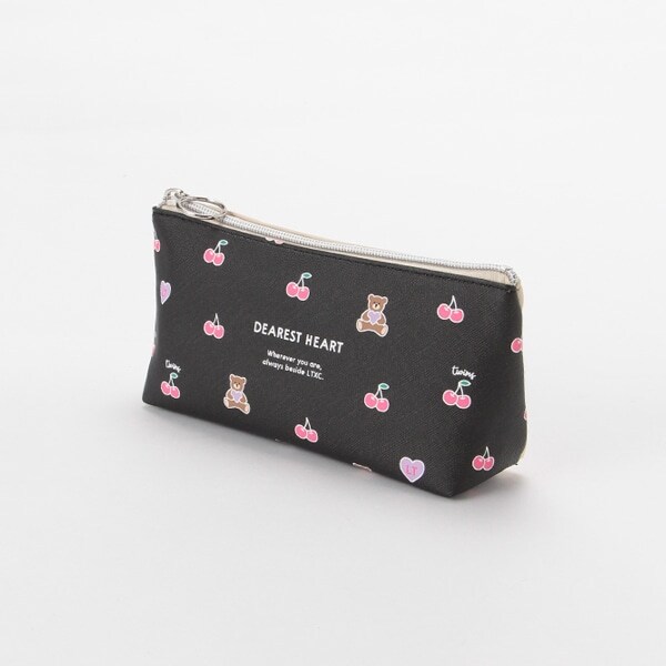 チェリー×クマ柄ポーチ