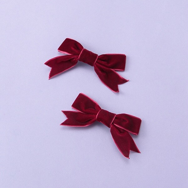 ベロアリボンクリップ2個セット