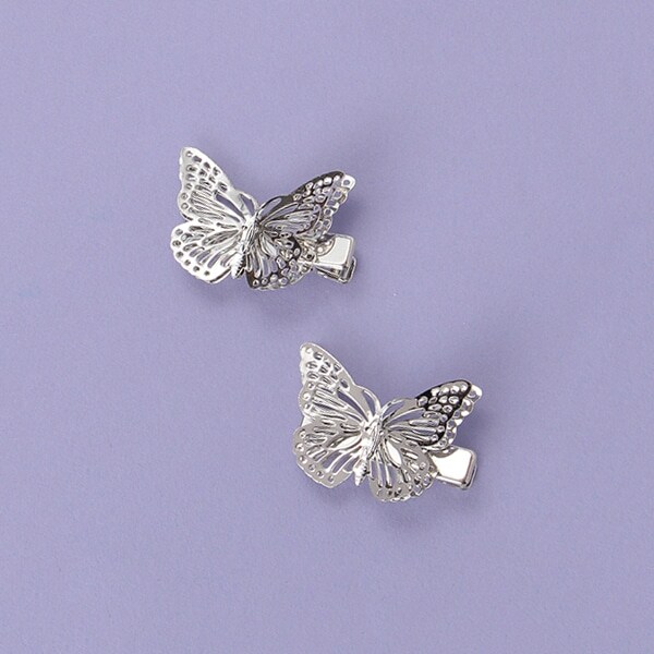 蝶モチーフヘアピン2個セット