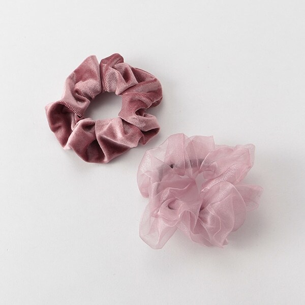 異素材シュシュ2個セット