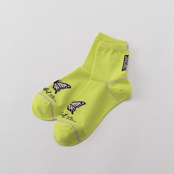 蝶×ロゴクルーソックス