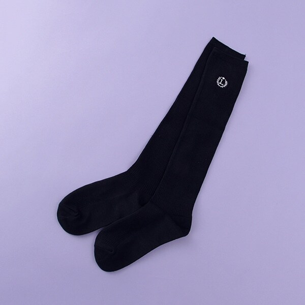 ワンポイント刺しゅうハイソックス