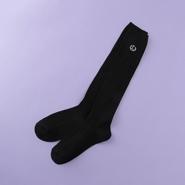 ワンポイント刺しゅうハイソックス