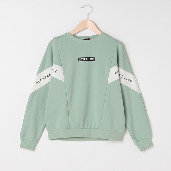 裏毛 袖ライン切り替えドルマントレーナー