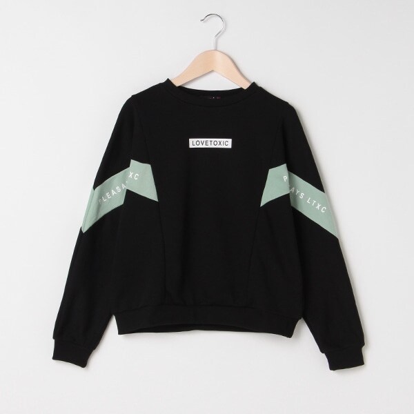 裏毛 袖ライン切り替えドルマントレーナー