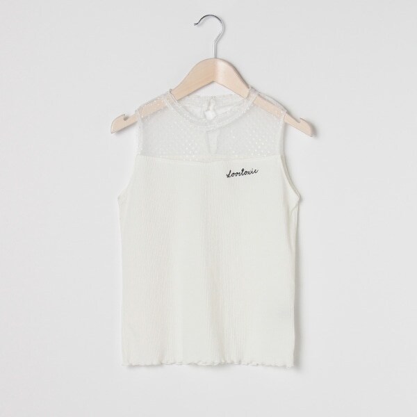 ヨークドットチュールタンクトップ