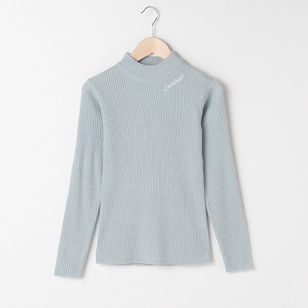 マシンウォッシャブル リブニットハイネックセーター