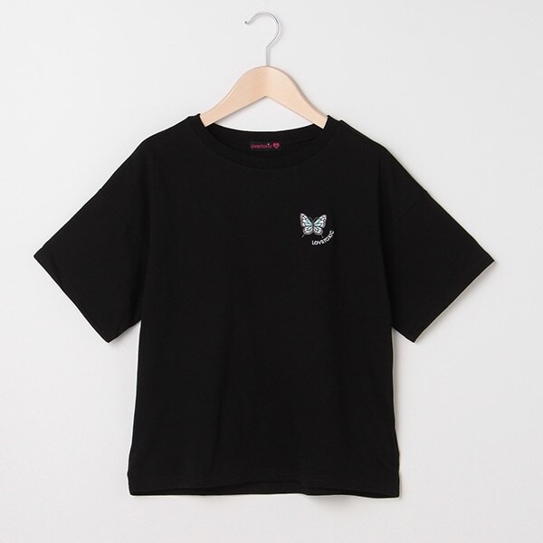 モチーフ刺しゅうゆったりTシャツ