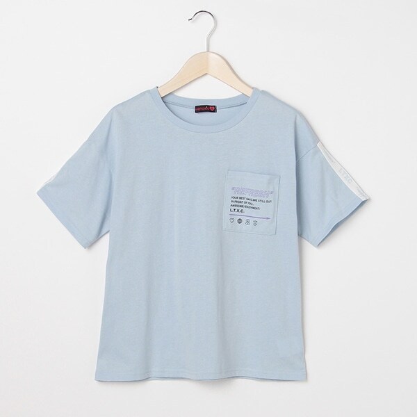 袖テープビッグロゴTシャツ