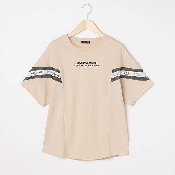 メッシュ切り替えロゴビッグTシャツ