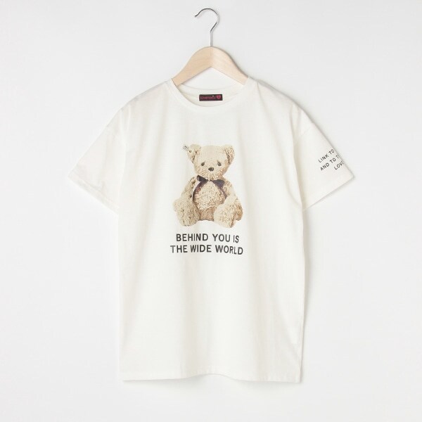 クマプリントロゴTシャツ