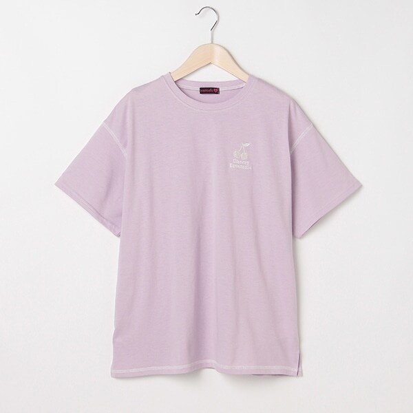 配色ステッチ半袖Tシャツ