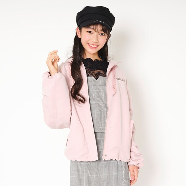 はっ水 ロゴ入り無地マウンテンパーカー