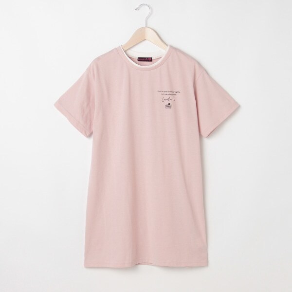 バックフォト半袖Tシャツワンピース