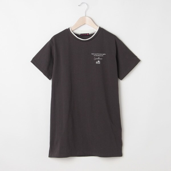 バックフォト半袖Tシャツワンピース