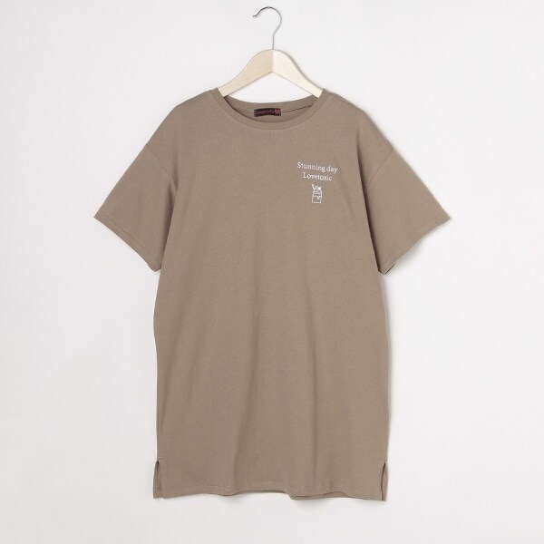 バックフォトプリントTシャツワンピース