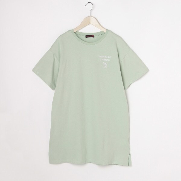 バックフォトプリントTシャツワンピース