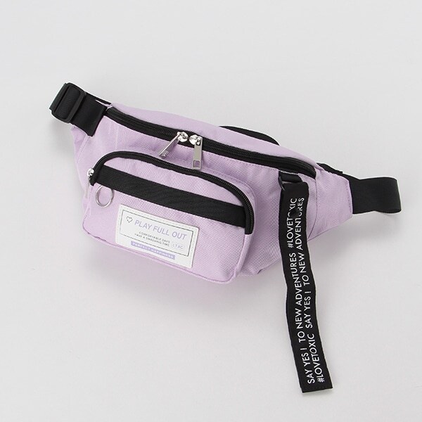ロングロゴテープウエストバッグ
