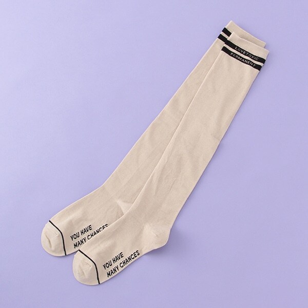 ダブルラインロゴニーハイソックス