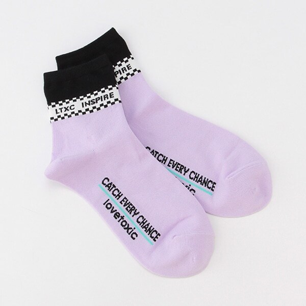 チェッカーロゴクルーソックス