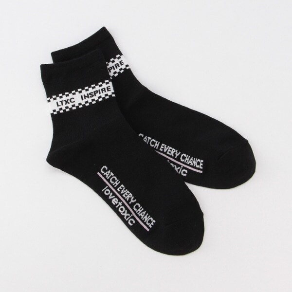 チェッカーロゴクルーソックス