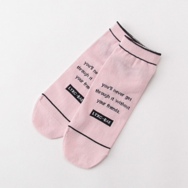 ボックスロゴラインスニーカーインソックス