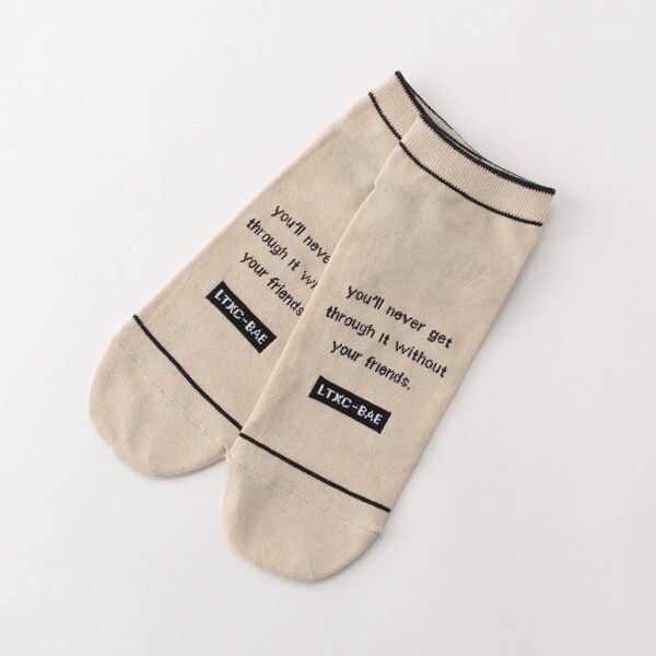 ボックスロゴラインスニーカーインソックス