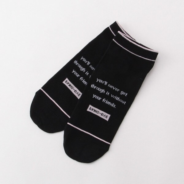 ボックスロゴラインスニーカーインソックス