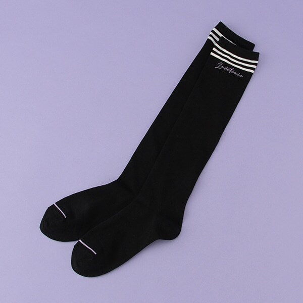 3本ライン入りハイソックス