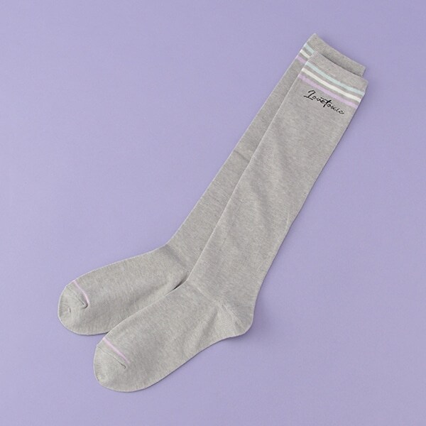 3本ライン入りハイソックス