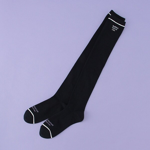 ラインロゴニーハイソックス