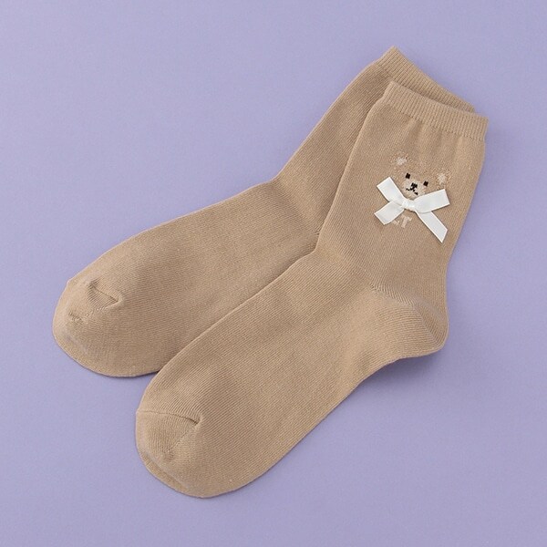 くまリボンクルーソックス