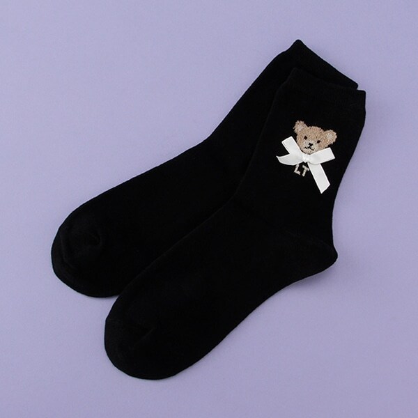 くまリボンクルーソックス