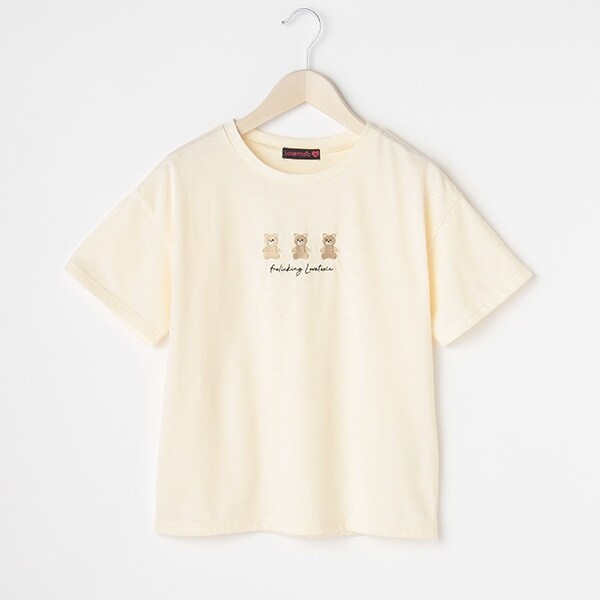 ベアー刺しゅう半袖Tシャツ