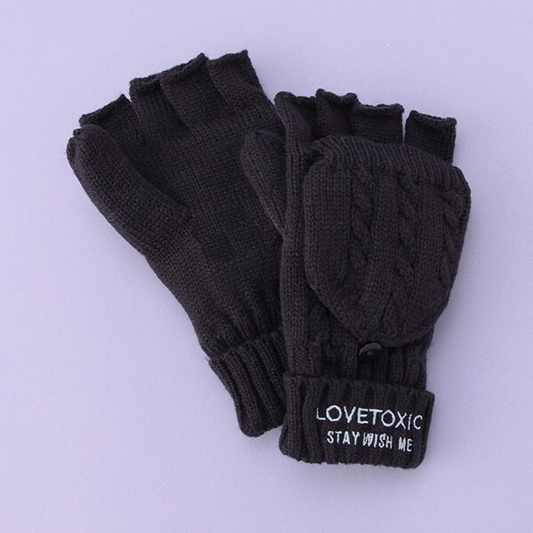 裏あったか2WAYケーブル編み手袋