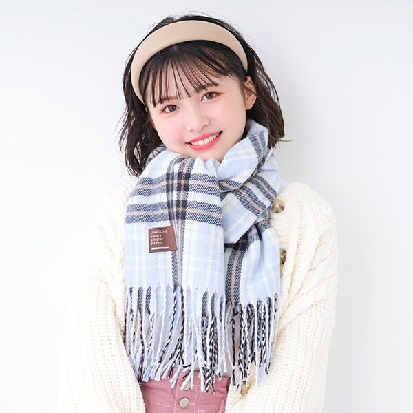 チェックマフラー