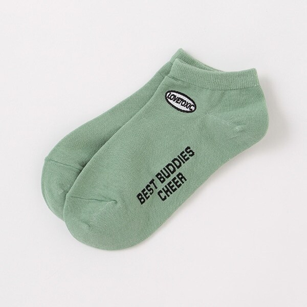 サークル刺繍スニーカーインソックス