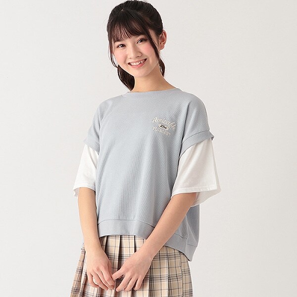 ワッフルレイヤード半T