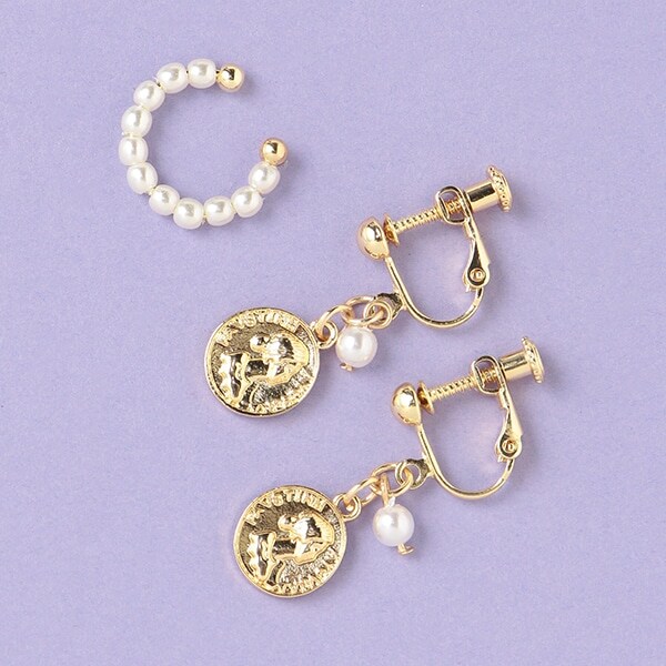 コインイヤリングイヤカフSET