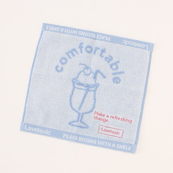 ソーダ柄ハンドタオル