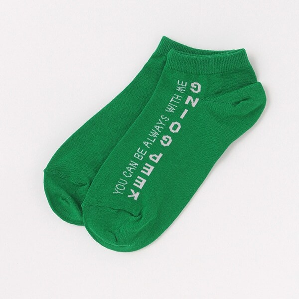 縦ロゴスニーカーインソックス