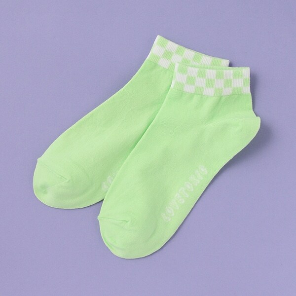 フラッグチェックアンクルソックス