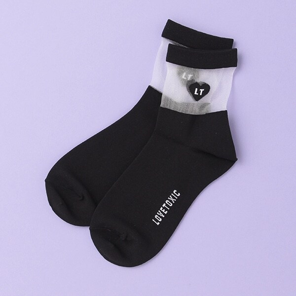 モチーフシースルーソックス